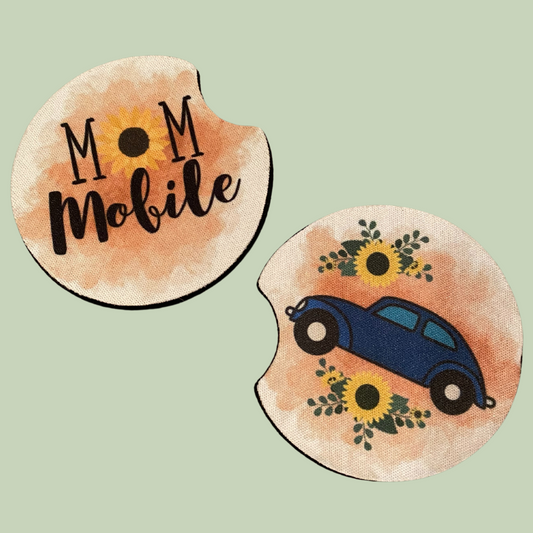 Mom Mobile Car Coaster Set