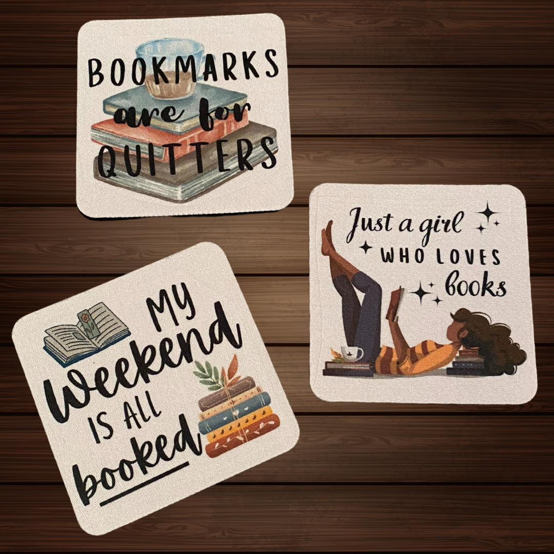 Book Lovers Coaster Set